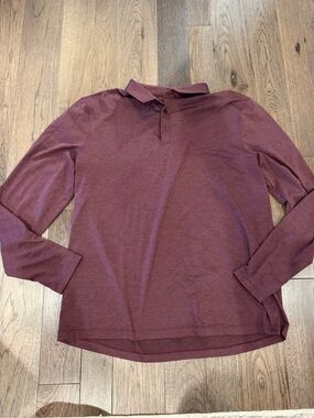 lululemon athletica Men's Long-Sleeve Polo in Maroon